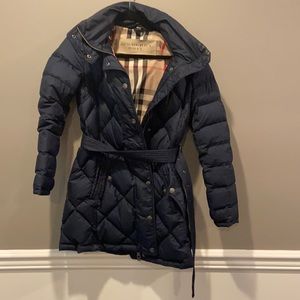 Burberry Brit puffer navy blue size small women’s